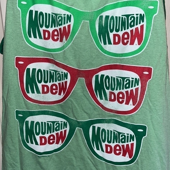 NWT- Savvy, green Mountain Dew tank top, size small. 50%, cotton, 50% polyester. - Picture 3 of 6